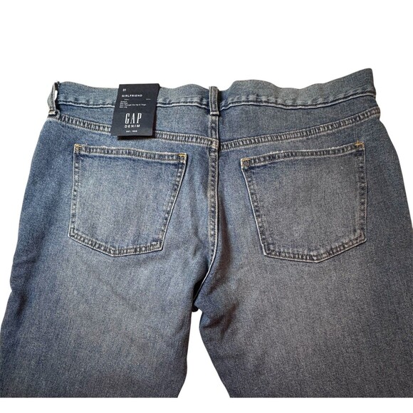 NEW Gap Girlfriend Jeans Cropped Mid Rise Stretch Denim Size 31 - Picture 6 of 11